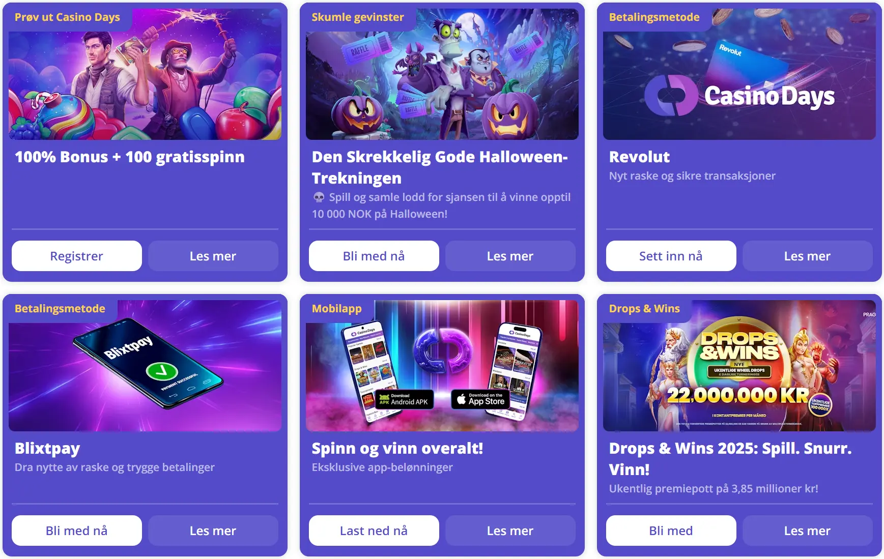 Casino Days nåværende bonustilbud